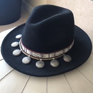 Zara boho wide brim hat
